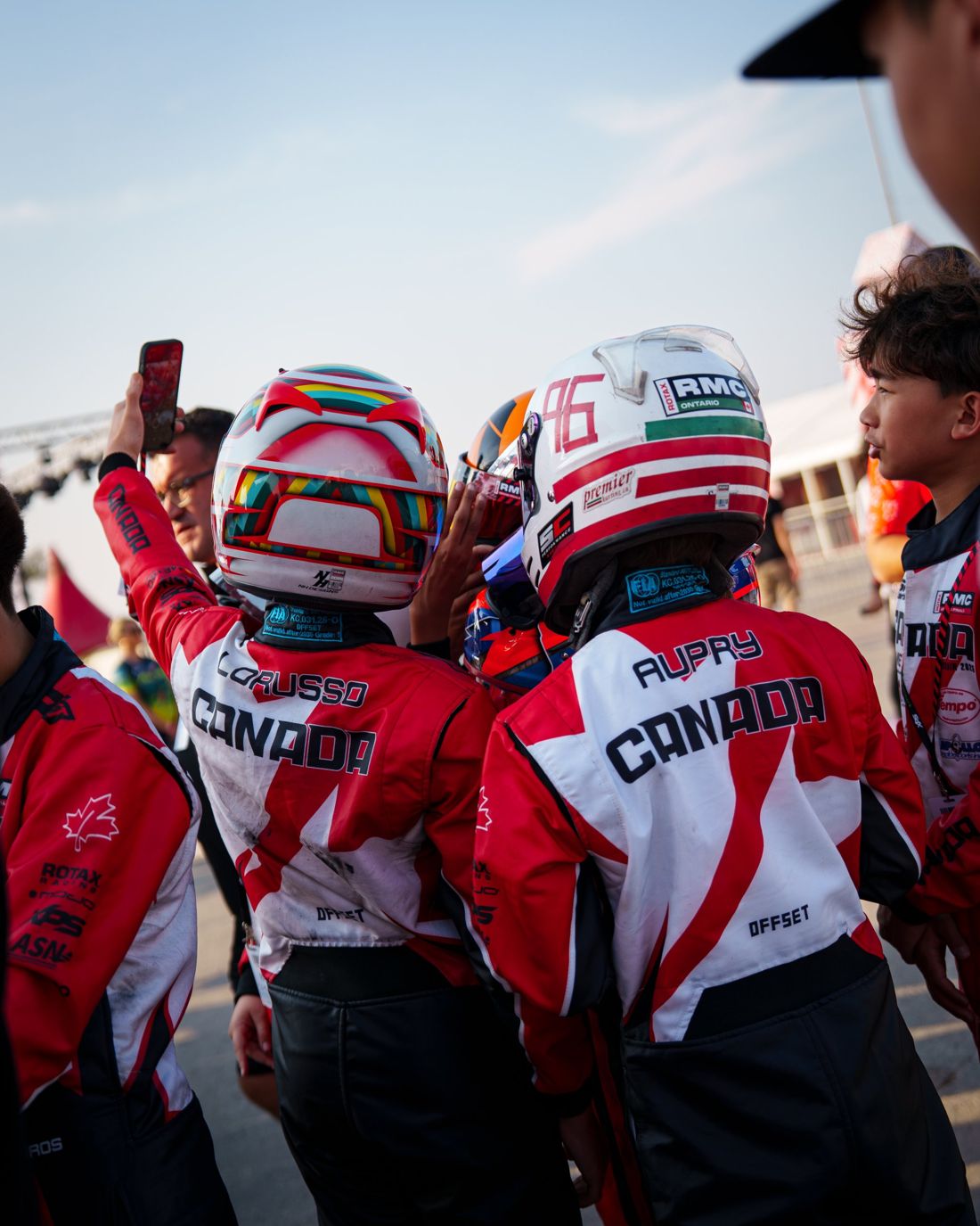 Team Canada drivers take a selfie