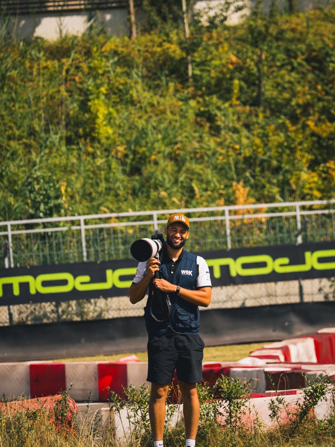 Cameron trackside with a Sony 400mm lens
